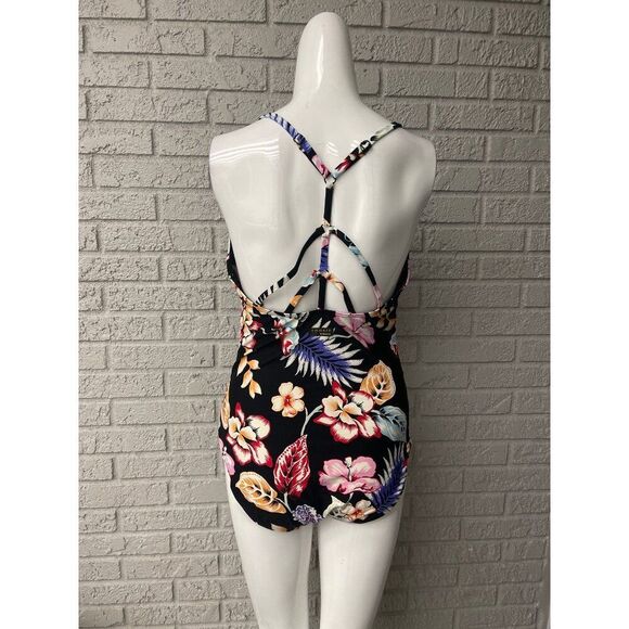 GBM-Sonsie Women Multicolored Floral One-Piece Swimsuit Size 12 - Picture 2 of 9